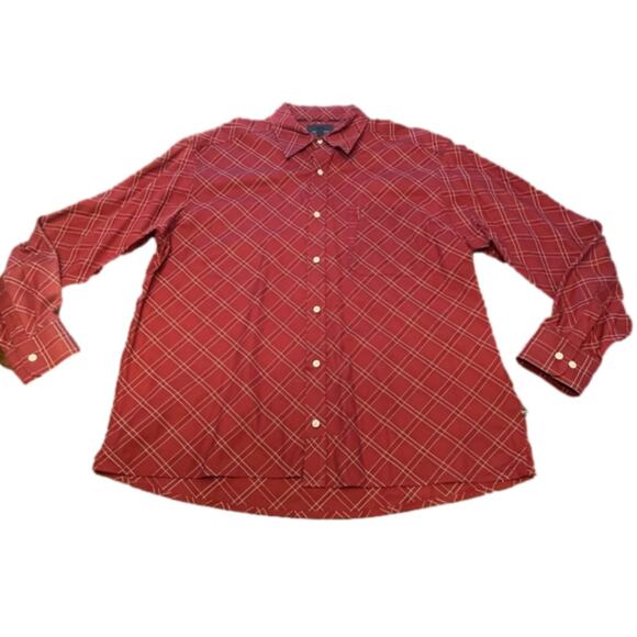 Phat Farm Red Vintage Button Down Long Sleeve Cotton Collar‎ Shirt Men's Size XL - Picture 1 of 8